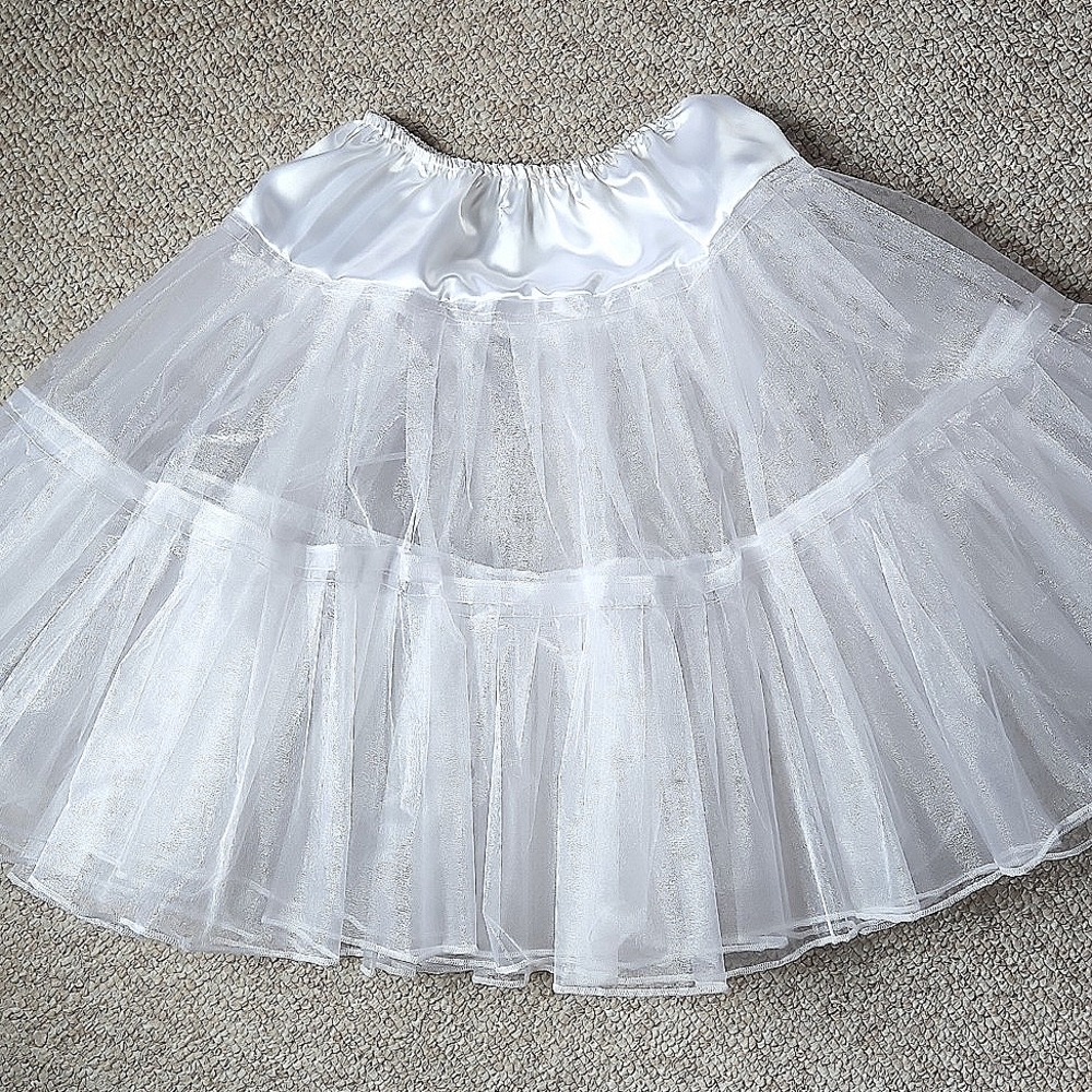IEC 21" double tier petticoat- white
